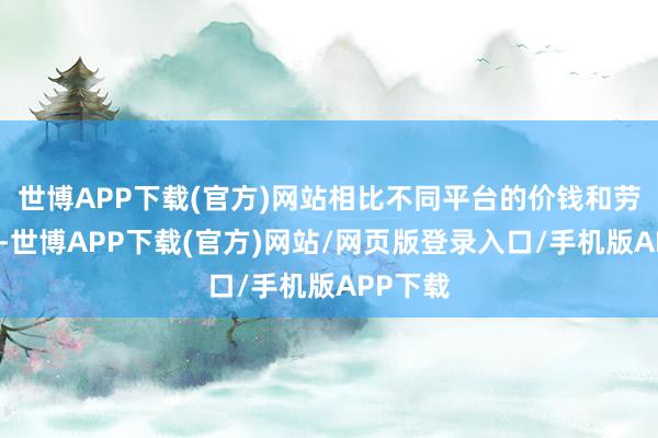 世博APP下载(官方)网站相比不同平台的价钱和劳动质地-世博APP下载(官方)网站/网页版登录入口/手机版APP下载